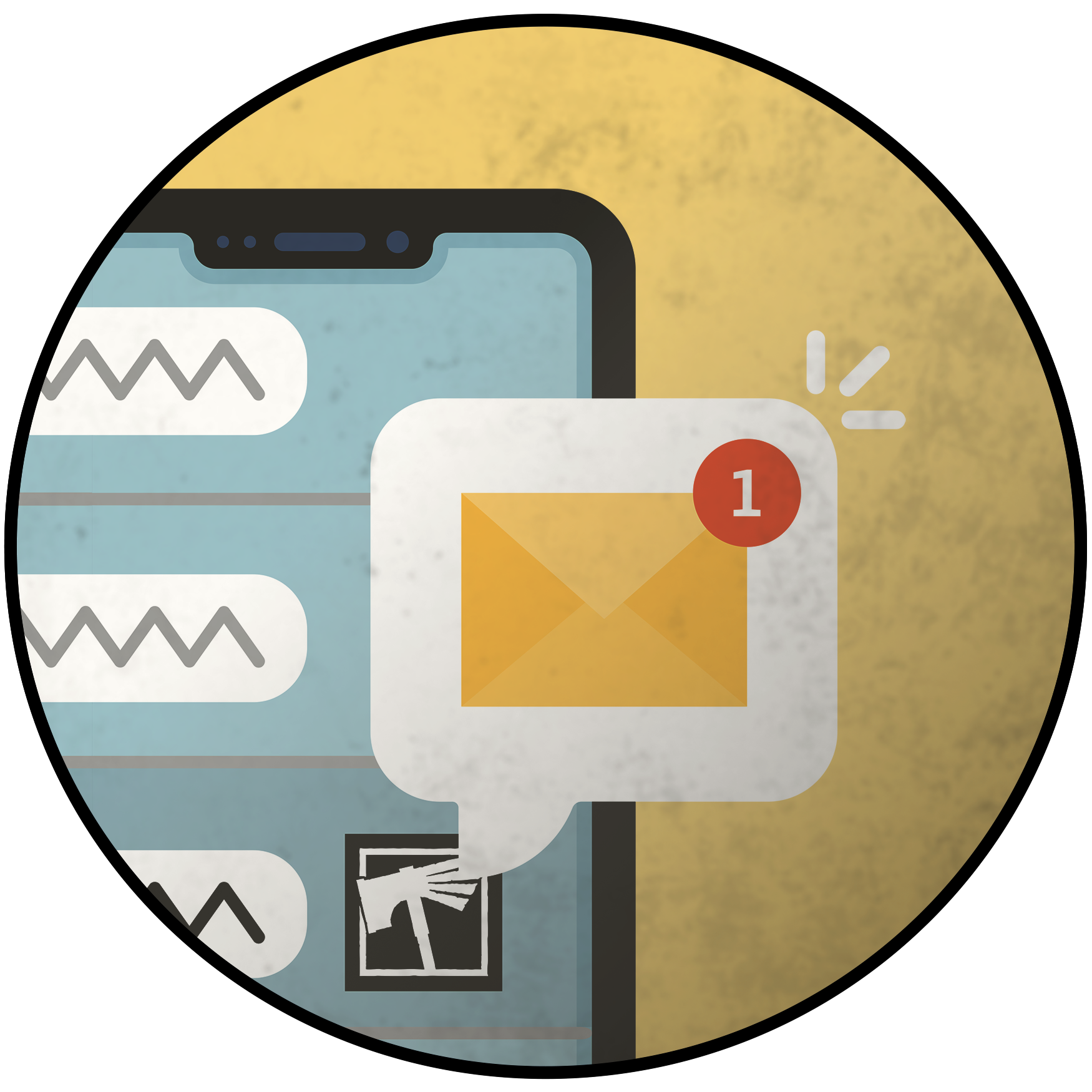 Icon of an email inbox notification